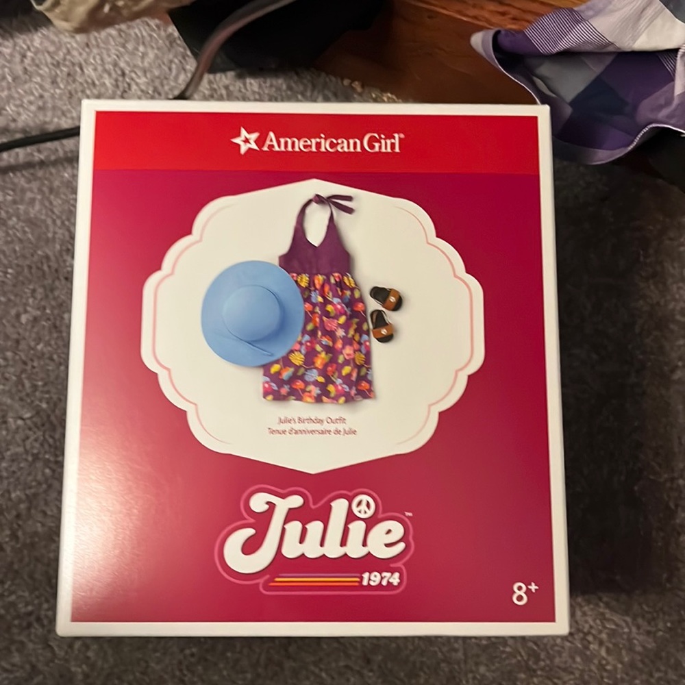 BOX ONLY American Girl Doll Julies Birthday Outfit